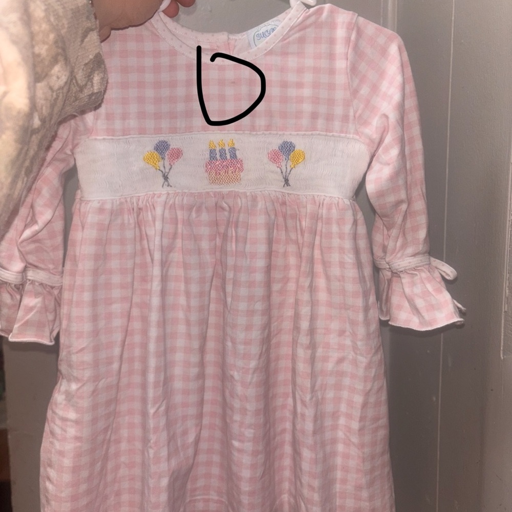 2t girls smock birthday dress